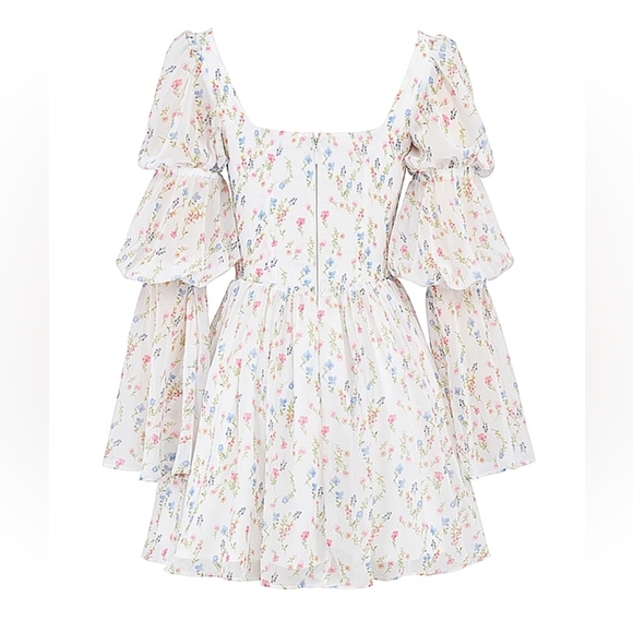 White Posy Print House of CB 'Sancia'-XS - Picture 7 of 16